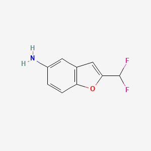 molecular formula C9H7F2NO B2855897 2-(Difluoromethyl)-1-benzofuran-5-amine CAS No. 1784891-44-6