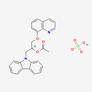 1-(9H-carbazol-9-yl)-3-(quinolin-8-yloxy)propan-2-yl acetate perchlorate