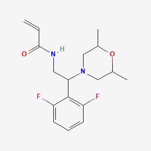 N-[2-(2,6-difluorophenyl)-2-(2,6-dimethylmorpholin-4-yl)ethyl]prop-2-enamide