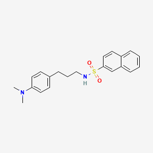 molecular formula C21H24N2O2S B2855904 N-(3-(4-(二甲基氨基)苯基)丙基)萘-2-磺酰胺 CAS No. 954060-62-9