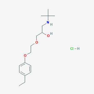 molecular formula C17H30ClNO3 B2855907 1-(Tert-butylamino)-3-(2-(4-ethylphenoxy)ethoxy)propan-2-ol hydrochloride CAS No. 1052533-17-1