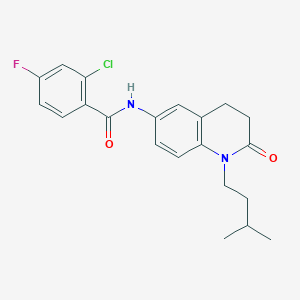 2-chloro-4-fluoro-N-(1-isopentyl-2-oxo-1,2,3,4-tetrahydroquinolin-6-yl)benzamide