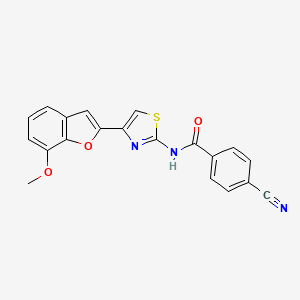 4-cyano-N-(4-(7-methoxybenzofuran-2-yl)thiazol-2-yl)benzamide