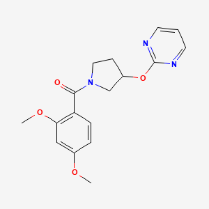 (2,4-Dimethoxyphenyl)(3-(pyrimidin-2-yloxy)pyrrolidin-1-yl)methanone