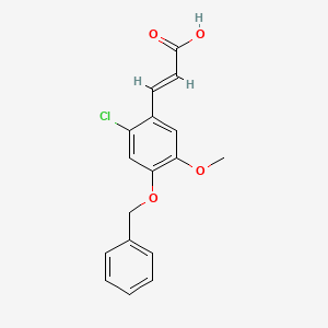 (2E)-3-[4-(Benzyloxy)-2-chloro-5-methoxyphenyl]acrylic acid