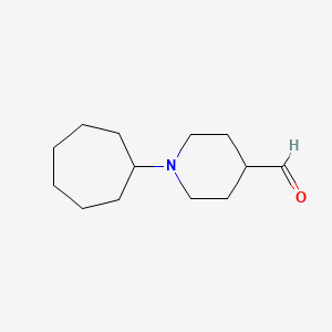 1-Cycloheptylpiperidine-4-carbaldehyde