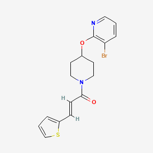 (E)-1-(4-((3-bromopyridin-2-yl)oxy)piperidin-1-yl)-3-(thiophen-2-yl)prop-2-en-1-one