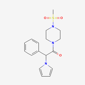 1-(4-(methylsulfonyl)piperazin-1-yl)-2-phenyl-2-(1H-pyrrol-1-yl)ethanone
