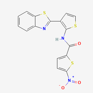 N-(3-(benzo[d]thiazol-2-yl)thiophen-2-yl)-5-nitrothiophene-2-carboxamide