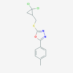 2-{[(2,2-Dichlorocyclopropyl)methyl]sulfanyl}-5-(4-methylphenyl)-1,3,4-oxadiazole