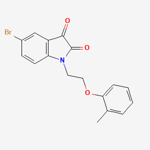 molecular formula C17H14BrNO3 B2855986 5-Bromo-1-(2-(o-tolyloxy)ethyl)indoline-2,3-dione CAS No. 862691-53-0