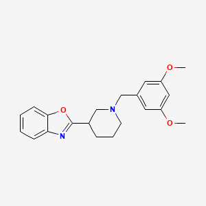 2-{1-[(3,5-Dimethoxyphenyl)methyl]piperidin-3-yl}-1,3-benzoxazole