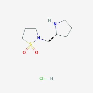 2-[[(2R)-Pyrrolidin-2-yl]methyl]-1,2-thiazolidine 1,1-dioxide;hydrochloride