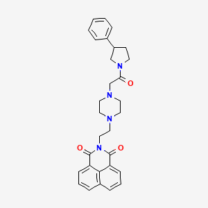 molecular formula C30H32N4O3 B2855992 2-(2-(4-(2-氧代-2-(3-苯基吡咯烷-1-基)乙基)哌嗪-1-基)乙基)-1H-苯并[de]异喹啉-1,3(2H)-二酮 CAS No. 2034274-76-3