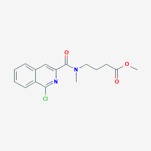 molecular formula C16H17ClN2O3 B2855993 methyl 4-[1-(1-chloroisoquinolin-3-yl)-N-methylformamido]butanoate CAS No. 1797019-99-8