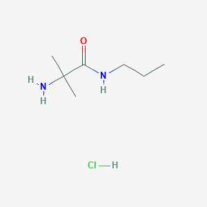 molecular formula C7H17ClN2O B2855997 2-Amino-2-methyl-N-propylpropanamide hydrochloride CAS No. 1219957-29-5