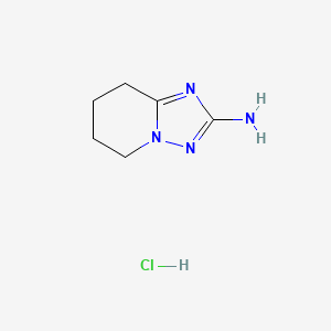 molecular formula C6H11ClN4 B2856000 5H,6H,7H,8H-[1,2,4]triazolo[1,5-a]pyridin-2-amine hydrochloride CAS No. 1909337-05-8