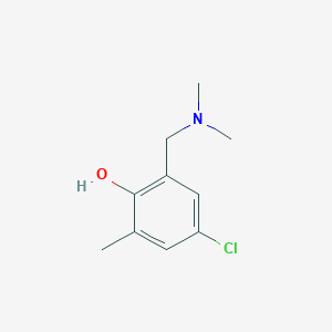 molecular formula C10H14ClNO B2856002 4-Chloro-2-[(dimethylamino)methyl]-6-methylbenzenol CAS No. 87117-40-6