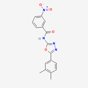 molecular formula C17H14N4O4 B2856006 N-[5-(3,4-dimethylphenyl)-1,3,4-oxadiazol-2-yl]-3-nitrobenzamide CAS No. 941959-54-2