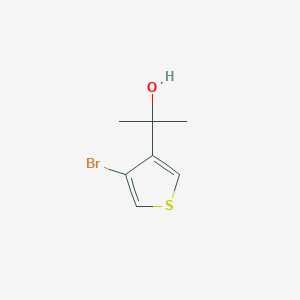 molecular formula C7H9BrOS B2856012 2-(4-Bromothiophen-3-yl)propan-2-ol CAS No. 1501857-92-6