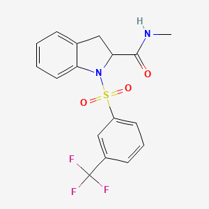 N-methyl-1-((3-(trifluoromethyl)phenyl)sulfonyl)indoline-2-carboxamide