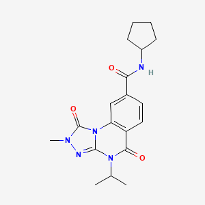 N-cyclopentyl-4-isopropyl-2-methyl-1,5-dioxo-1,2,4,5-tetrahydro-[1,2,4]triazolo[4,3-a]quinazoline-8-carboxamide