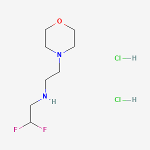 molecular formula C8H18Cl2F2N2O B2856016 N-(2,2-二氟乙基)-N-(2-吗啉-4-基乙基)胺二盐酸盐 CAS No. 1431966-58-3