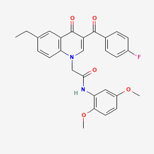 N-(2,5-dimethoxyphenyl)-2-(6-ethyl-3-(4-fluorobenzoyl)-4-oxoquinolin-1(4H)-yl)acetamide
