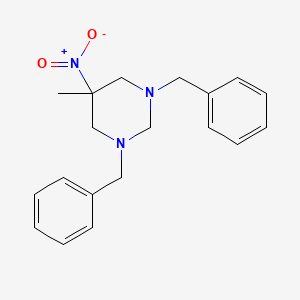 molecular formula C19H23N3O2 B2856027 1,3-Dibenzyl-5-methyl-5-nitro-1,3-diazinane CAS No. 4064-97-5