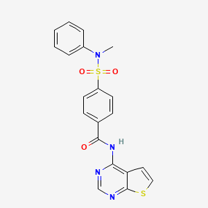 4-(N-methyl-N-phenylsulfamoyl)-N-(thieno[2,3-d]pyrimidin-4-yl)benzamide