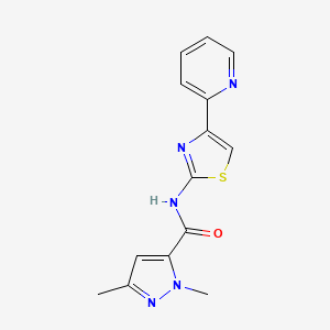 1,3-dimethyl-N-(4-(pyridin-2-yl)thiazol-2-yl)-1H-pyrazole-5-carboxamide
