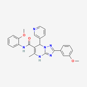 N-(2-methoxyphenyl)-2-(3-methoxyphenyl)-5-methyl-7-(pyridin-3-yl)-4,7-dihydro-[1,2,4]triazolo[1,5-a]pyrimidine-6-carboxamide