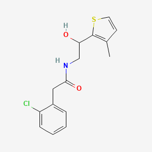 molecular formula C15H16ClNO2S B2856058 2-(2-chlorophenyl)-N-(2-hydroxy-2-(3-methylthiophen-2-yl)ethyl)acetamide CAS No. 1351630-19-7