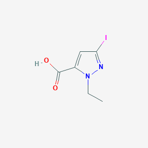 molecular formula C6H7IN2O2 B2856060 2-Ethyl-5-iodopyrazole-3-carboxylic acid CAS No. 2226182-79-0