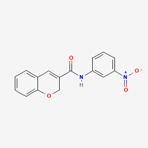 molecular formula C16H12N2O4 B2856067 N-(3-硝基苯基)-2H-色满-3-甲酰胺 CAS No. 887349-08-8