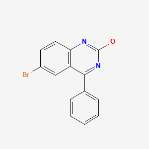 molecular formula C15H11BrN2O B2856071 6-Bromo-2-methoxy-4-phenylquinazoline CAS No. 332173-44-1