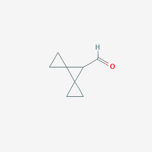 molecular formula C8H10O B2856072 Dispiro[2.0.2^{4}.1^{3}]heptane-7-carbaldehyde CAS No. 422318-78-3