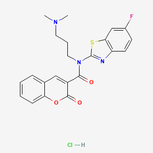 N-(3-(dimethylamino)propyl)-N-(6-fluorobenzo[d]thiazol-2-yl)-2-oxo-2H-chromene-3-carboxamide hydrochloride