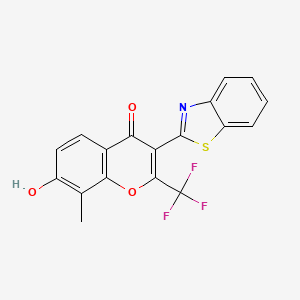 3-(benzo[d]thiazol-2-yl)-7-hydroxy-8-methyl-2-(trifluoromethyl)-4H-chromen-4-one