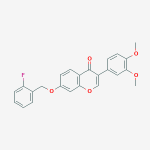 molecular formula C24H19FO5 B2856079 3-(3,4-Dimethoxyphenyl)-7-[(2-fluorophenyl)methoxy]chromen-4-one CAS No. 843671-13-6