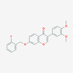 3-(3,4-Dimethoxyphenyl)-7-[(2-fluorophenyl)methoxy]chromen-4-one