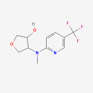 molecular formula C11H13F3N2O2 B2856083 4-[Methyl-[5-(trifluoromethyl)pyridin-2-yl]amino]oxolan-3-ol CAS No. 2309541-23-7