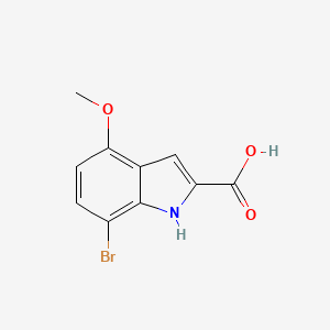molecular formula C10H8BrNO3 B2856094 7-bromo-4-methoxy-1H-indole-2-carboxylic Acid CAS No. 81224-15-9
