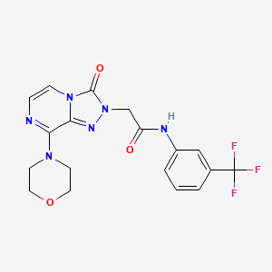 molecular formula C18H17F3N6O3 B2856105 2-(8-morpholino-3-oxo-[1,2,4]triazolo[4,3-a]pyrazin-2(3H)-yl)-N-(3-(trifluoromethyl)phenyl)acetamide CAS No. 1251551-92-4