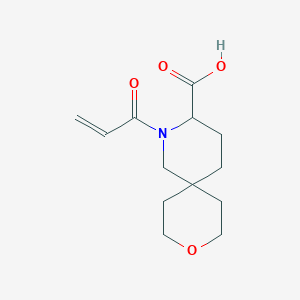 B2856106 2-Prop-2-enoyl-9-oxa-2-azaspiro[5.5]undecane-3-carboxylic acid CAS No. 2567495-24-1