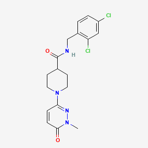 molecular formula C18H20Cl2N4O2 B2856107 N-(2,4-dichlorobenzyl)-1-(1-methyl-6-oxo-1,6-dihydropyridazin-3-yl)piperidine-4-carboxamide CAS No. 1421467-17-5