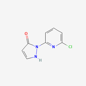 molecular formula C8H6ClN3O B2856126 1-(6-Chloropyridin-2-yl)-1H-pyrazol-5-ol CAS No. 1007030-95-6