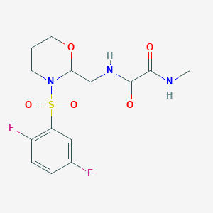 N1-((3-((2,5-difluorophenyl)sulfonyl)-1,3-oxazinan-2-yl)methyl)-N2-methyloxalamide