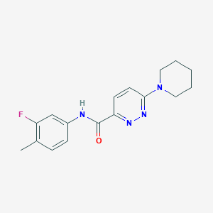 molecular formula C17H19FN4O B2856129 N-(3-fluoro-4-methylphenyl)-6-(piperidin-1-yl)pyridazine-3-carboxamide CAS No. 1396872-85-7