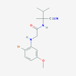 molecular formula C15H20BrN3O2 B2856130 2-[(2-bromo-5-methoxyphenyl)amino]-N-(1-cyano-1,2-dimethylpropyl)acetamide CAS No. 1252421-87-6